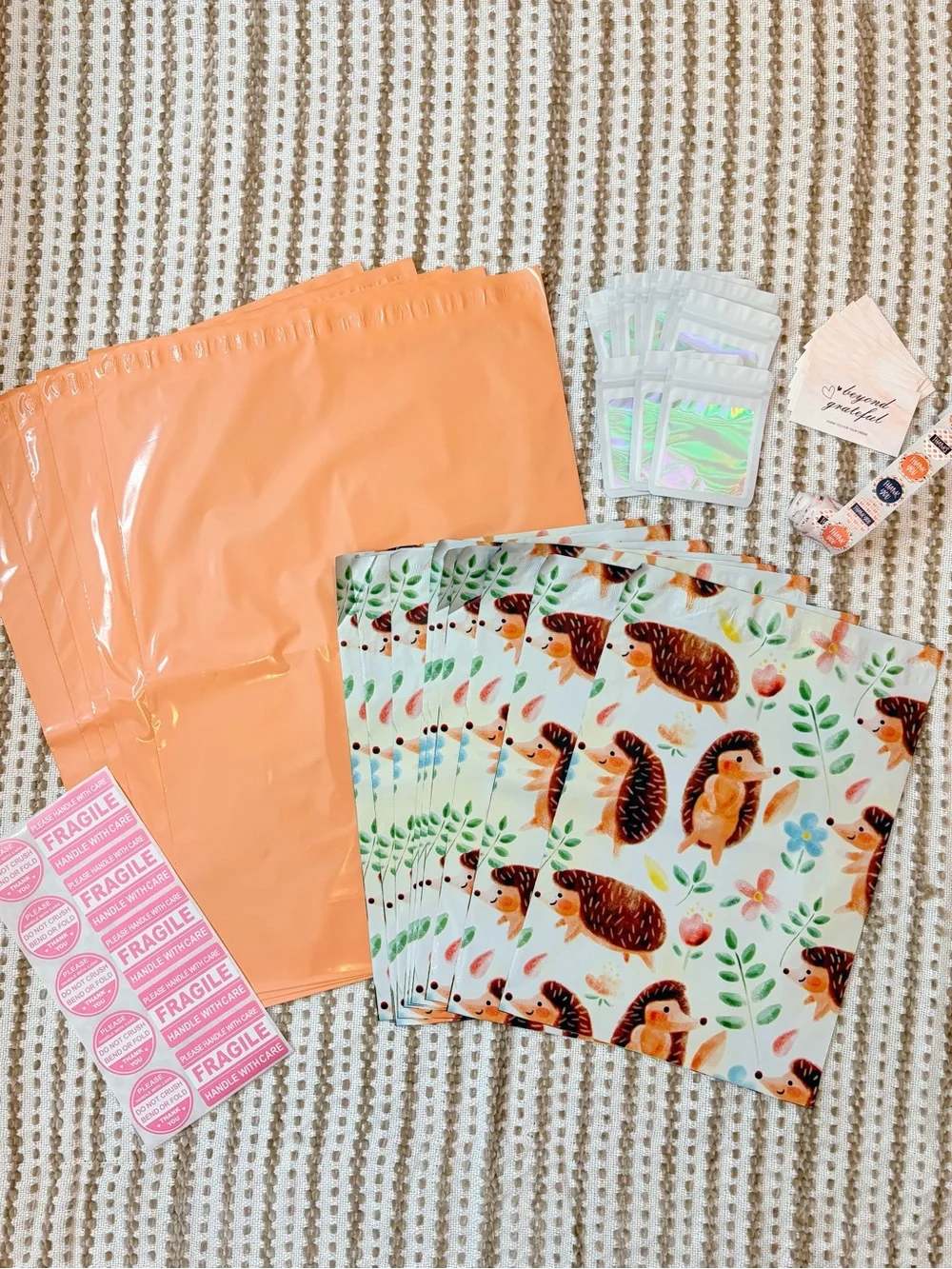 75 Piece Hedgehog Shipping Supply Bundle 🦔🍂